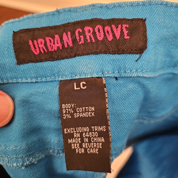 Weissman white sequined top blue shorts green vest hip-hop dance costume size LC - Picture 8 of 10